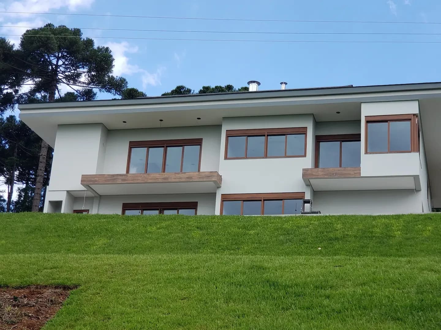 Residência de alto padrão I, obra da Poli Steel em Caçador, SC