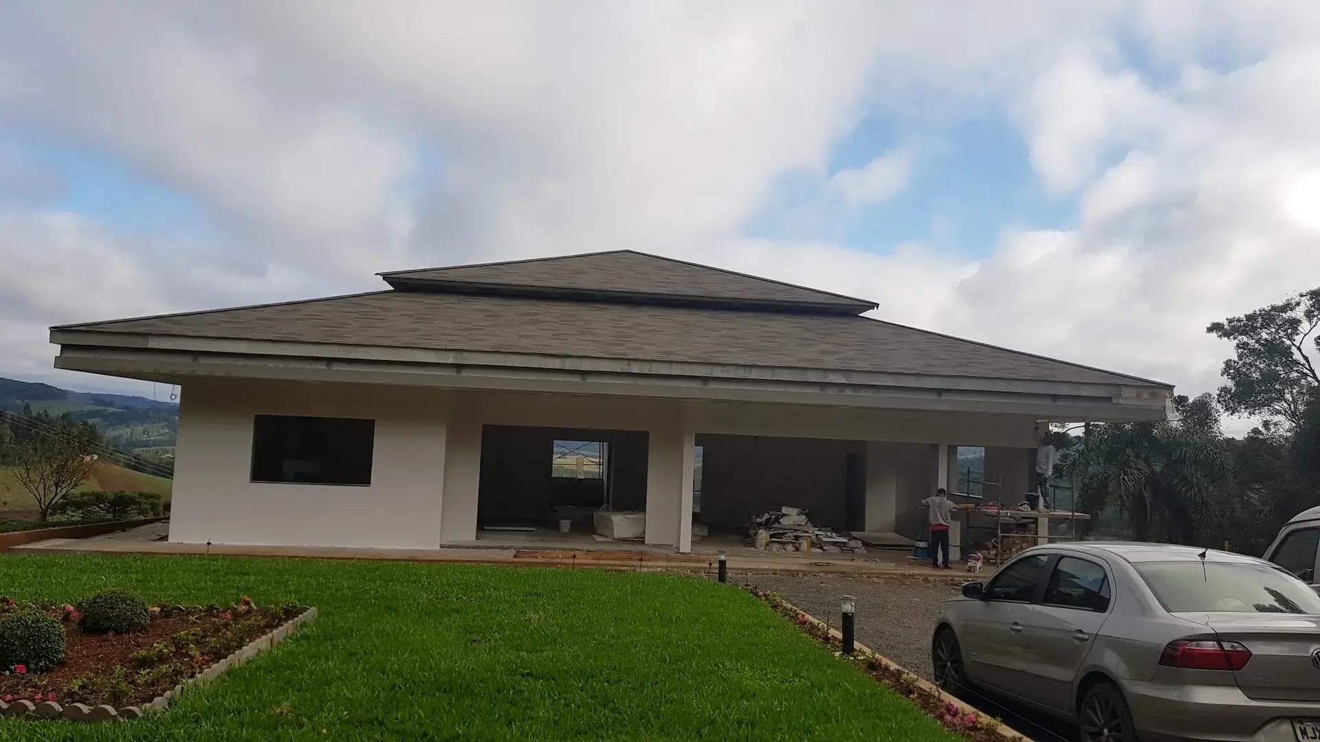 Estrutura de residência em perfis leves de aço em Caçador